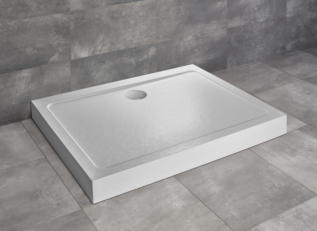 Душовий піддон Doros D Compact Stone White 90x80 см, RADAWAY - Зображення