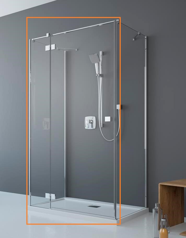 Душові двері Essenza New KDJ+S 110 ліві, RADAWAY - Зображення