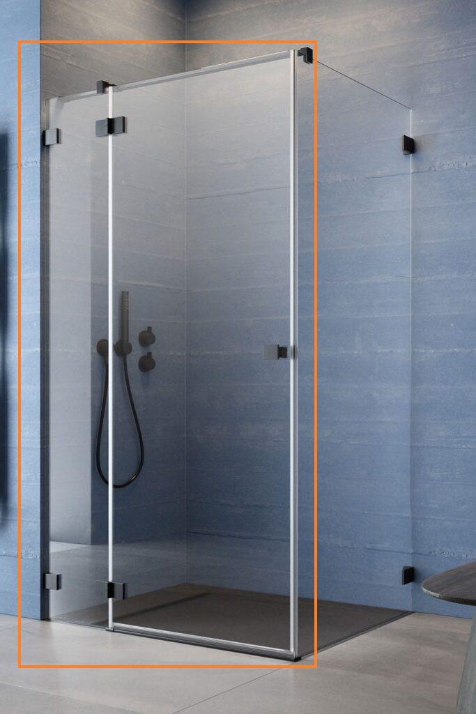 Душові двері Essenza Pro Black KDJ 110 ліві, RADAWAY - Зображення Essenza-Pro-Black-KDJ_L.jpg