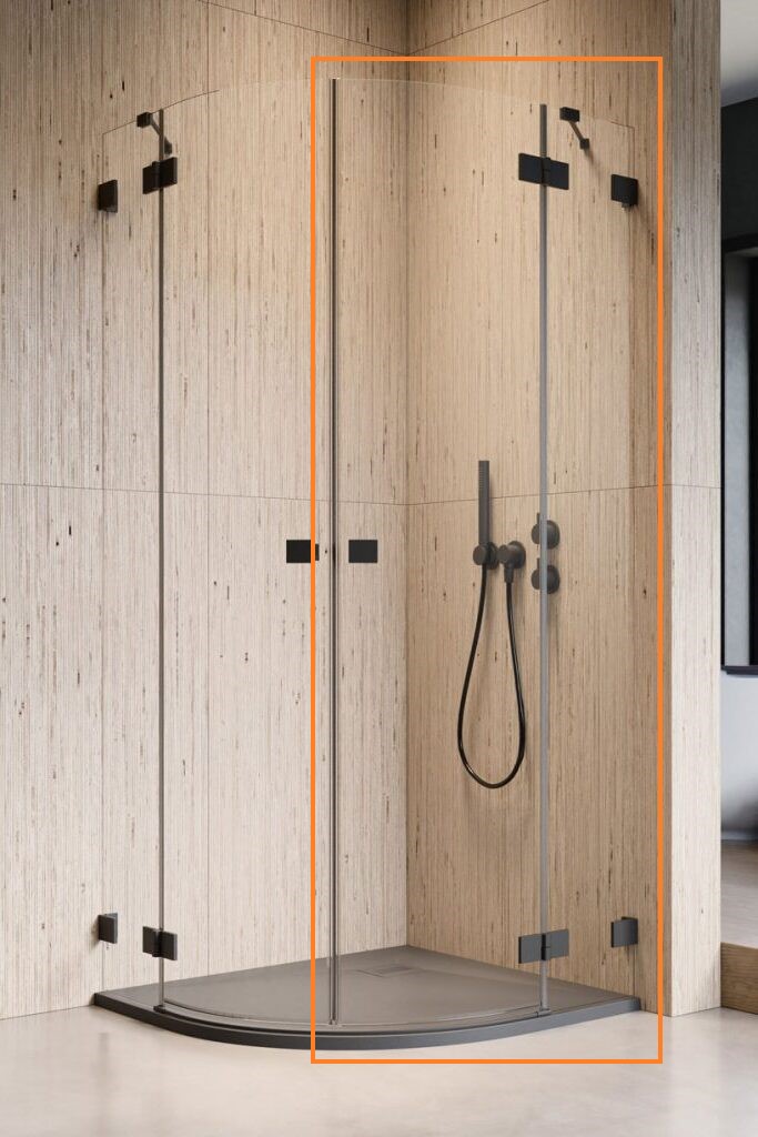 Душова кабіна напівкругла (половина) Essenza Pro Black PDD 100 права, RADAWAY - Зображення Essenza-Pro-Black-PDDR.jpg