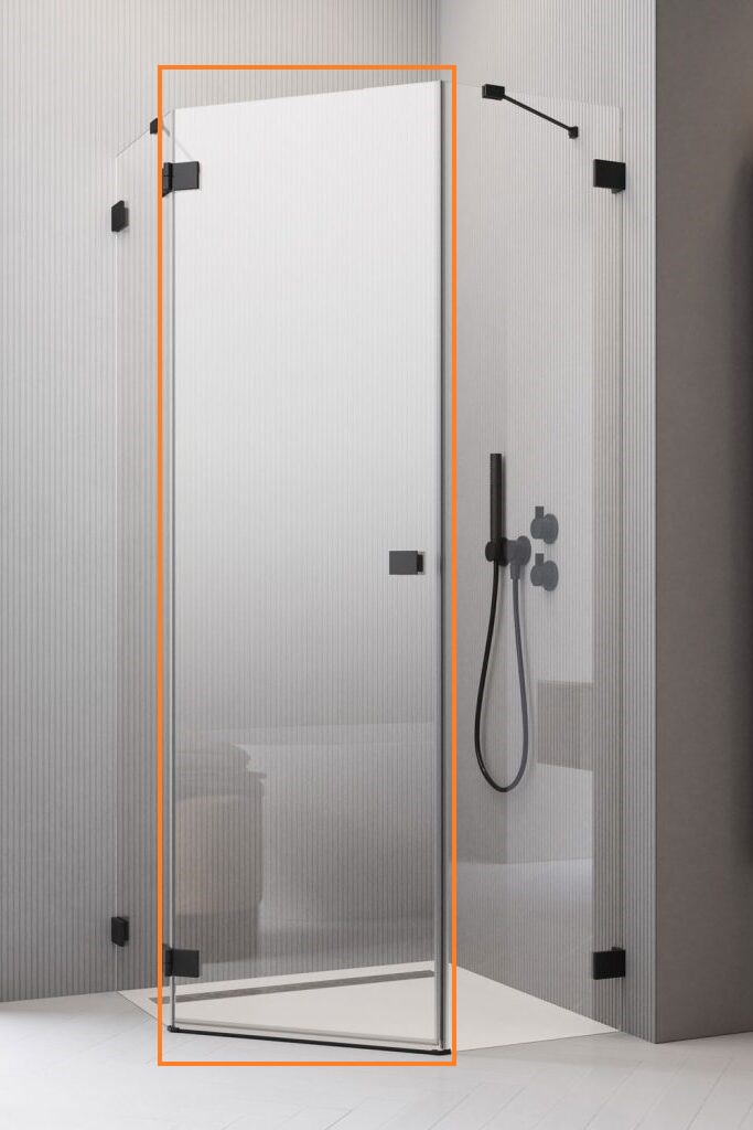 Душові двері Essenza Pro Black PTJ ліві, RADAWAY - Зображення