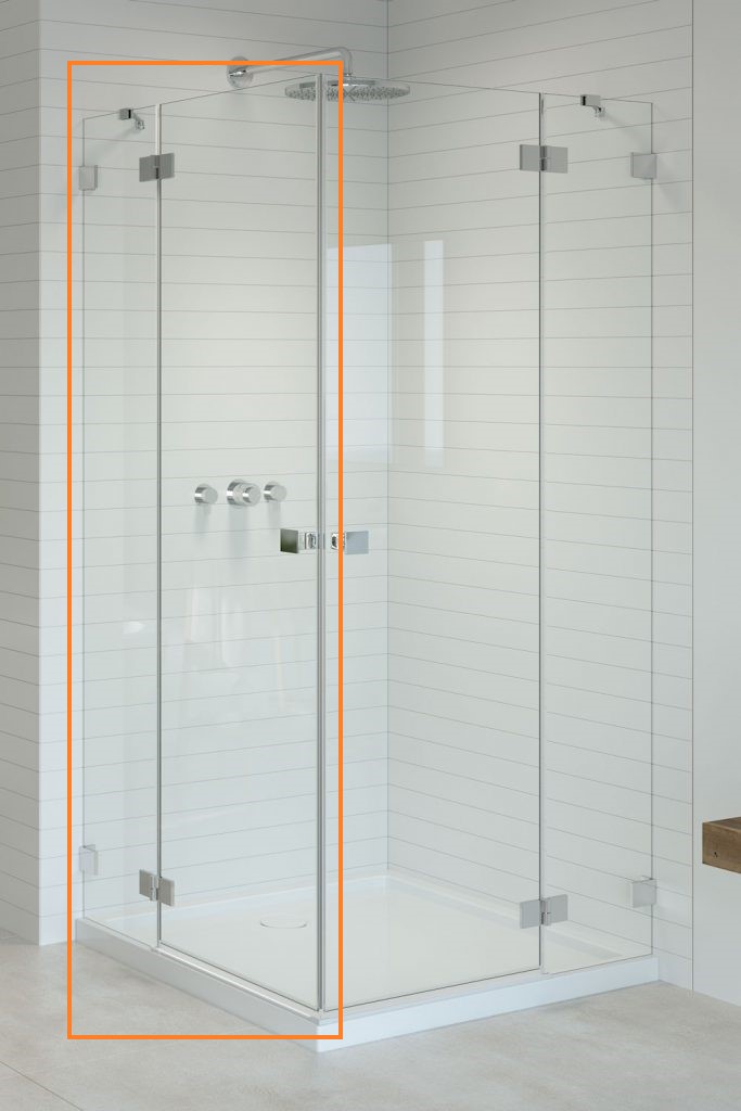 Душова кабіна (половина) Essenza Pro KDD 80 ліва, RADAWAY - Зображення