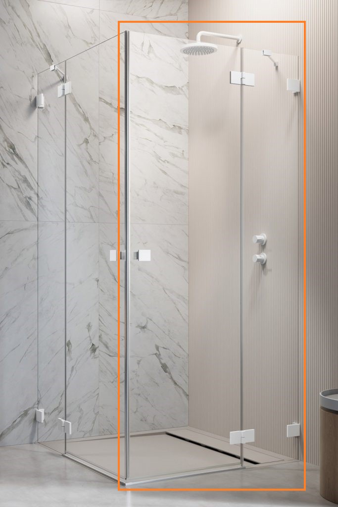 Душова кабіна (половина) Essenza Pro White KDD 90 права, RADAWAY - Зображення Essenza-Pro-White-KDDR.jpg