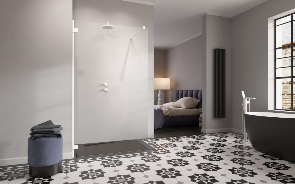 Душова стінка Essenza Pro White Walk-in 90, RADAWAY - Зображення Essenza-Pro-White-Walk-in-.jpg