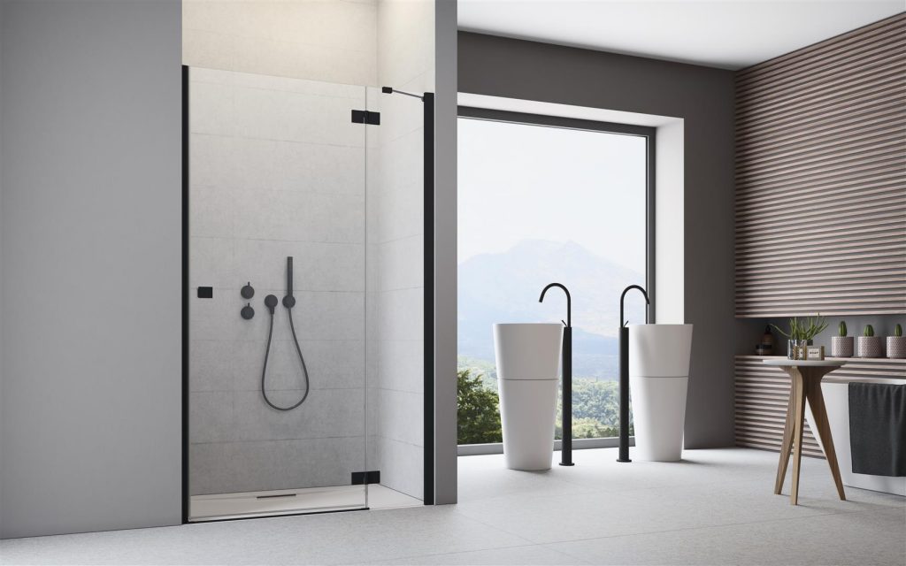 Душові двері Essenza New Black DWJ 90 праві, RADAWAY - Зображення Essenza_DWJ_Black.jpg