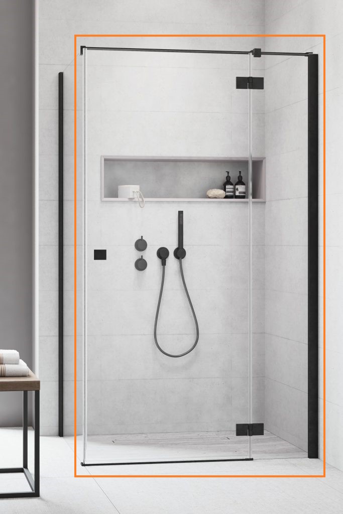 Душові двері Essenza New Black KDJ 80 праві, RADAWAY - Зображення