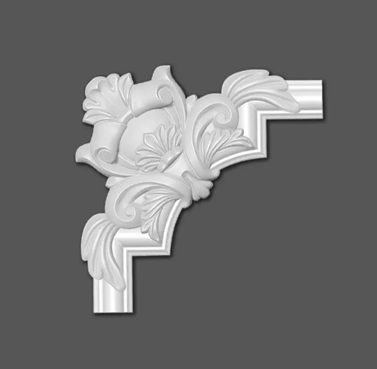 Угловой полиуретановый элемент Grand Decor (HCR 518-2), ELITE DECOR - Зображення HCR_518-2.jpg