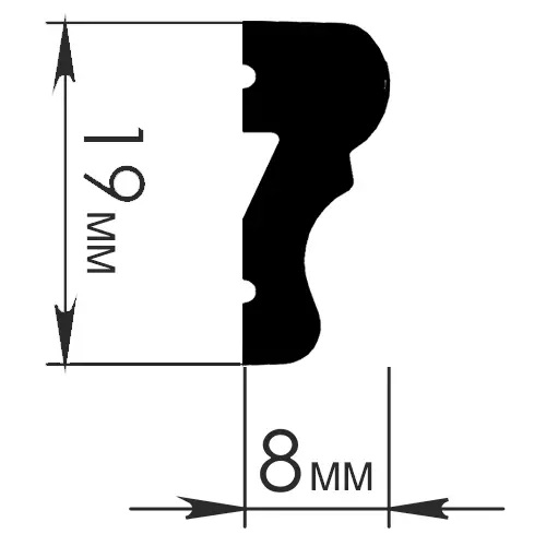 Молдинг полімерний Grand Decor (HCR 523), ELITE DECOR - Зображення HCR_523-.jpg