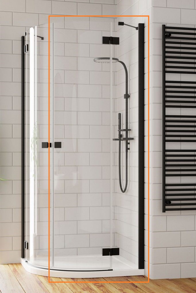 Душова кабіна напівкругла (половина) Essenza New Black PDD 90 права, RADAWAY - Зображення HlDWx_R.jpg