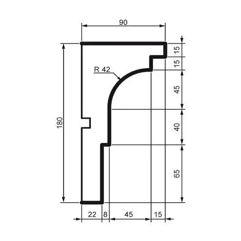 Карниз фасадний Prestige Decor (KC 115 без покриття), ELITE DECOR - Зображення KC_115-.jpg
