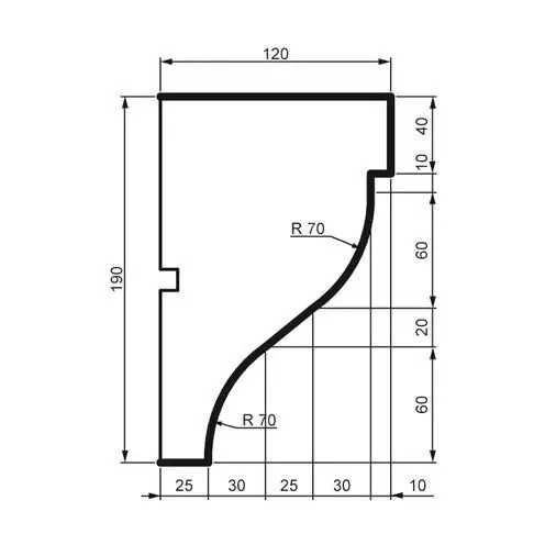 Карниз фасадний Prestige Decor (KC 116 без покриття), ELITE DECOR - Зображення KC_116-.jpg