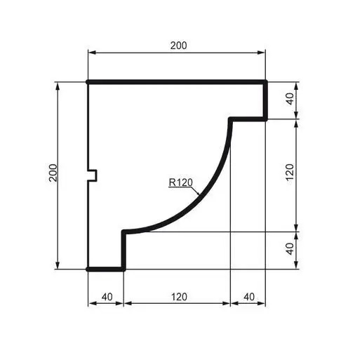 Карниз фасадний Prestige Decor (KC 122 без покриття), ELITE DECOR - Зображення KC_122-.jpg