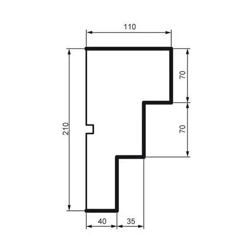Карниз фасадний Prestige Decor (KC 124 без покриття), ELITE DECOR - Зображення KC_124-.jpg