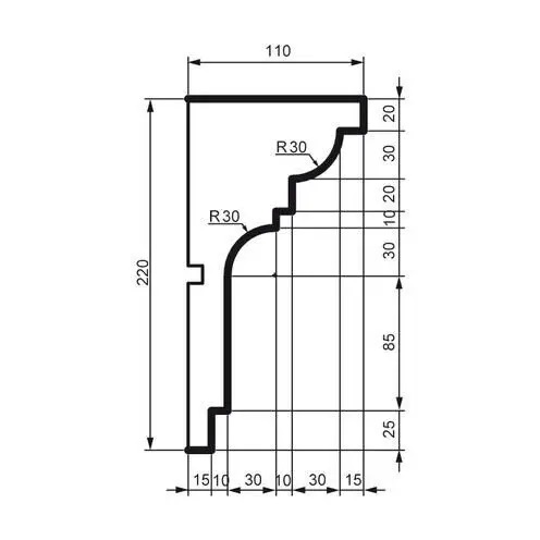 Карниз фасадний Prestige Decor (KC 125), ELITE DECOR - Зображення KC_125-.jpg