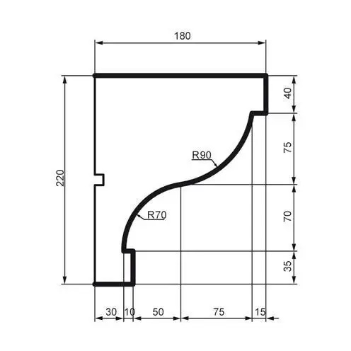 Карниз фасадний Prestige Decor (KC 126), ELITE DECOR - Зображення KC_126-.jpg