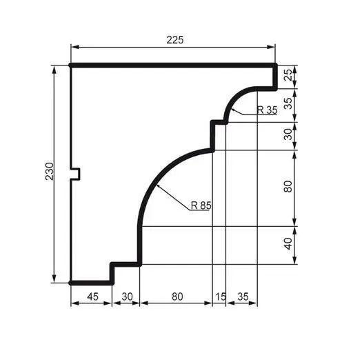 Карниз фасадний Prestige Decor (KC 127 без покриття), ELITE DECOR - Зображення KC_127-.jpg