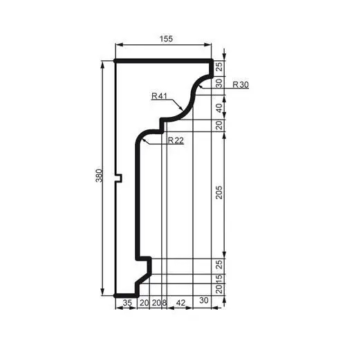 Карниз фасадний Prestige Decor (KC 133 без покриття), ELITE DECOR - Зображення KC_133-.jpg