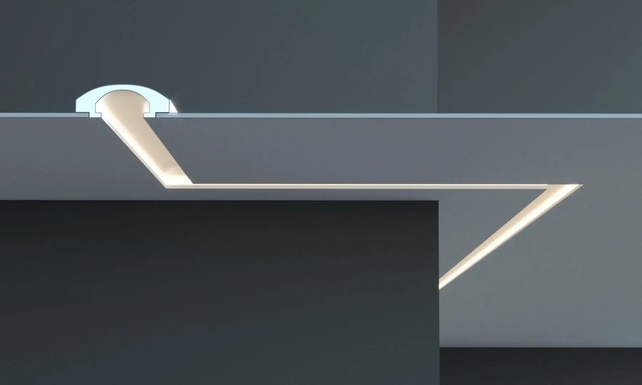 Карниз для LED освітлення Tesori (KD 112), ELITE DECOR - Зображення