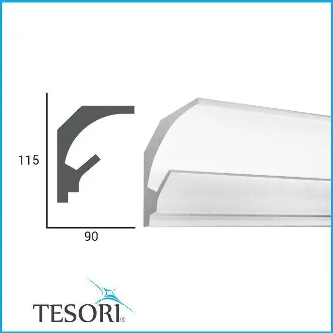 Карниз для LED освітлення Tesori (KD 201), ELITE DECOR - Зображення KD_201-.jpg