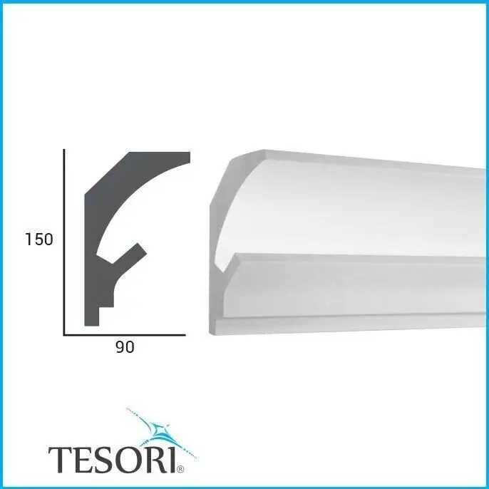 Карниз для LED освітлення Tesori (KD 202), ELITE DECOR - Зображення KD_202-.jpg