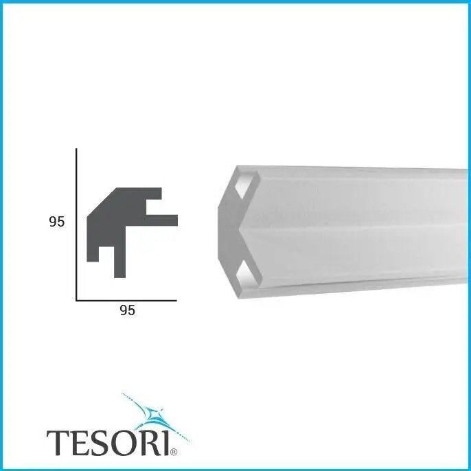 Карниз для LED освітлення Tesori (KD 203), ELITE DECOR - Зображення KD_203-.jpg
