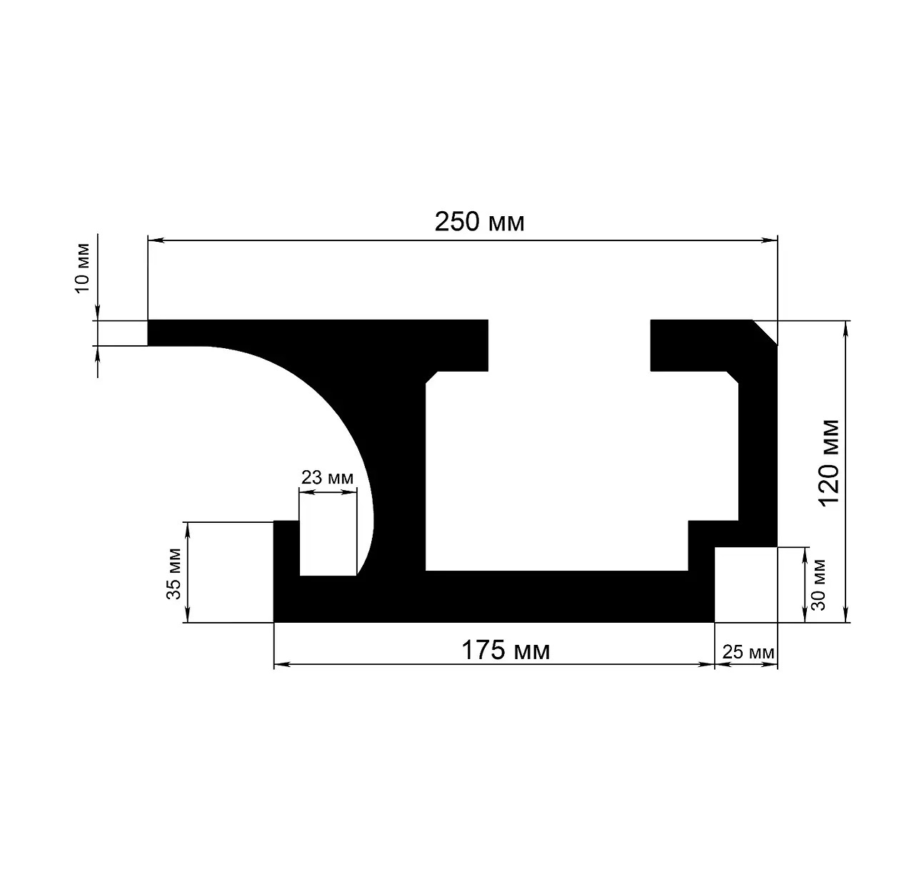 Карниз для LED освітлення Tesori (KD 409), ELITE DECOR - Зображення KD_409-.jpg