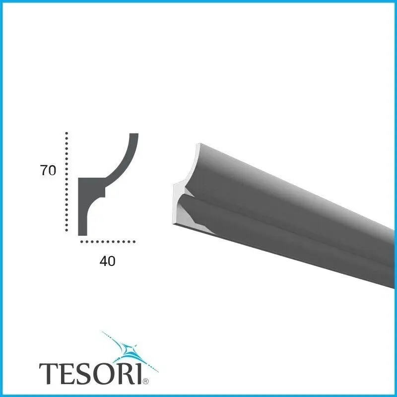 Карниз поліуретановий Tesori (KF 701), ELITE DECOR - Зображення KF_701-.jpg