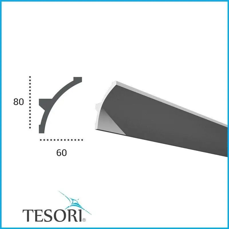 Карниз поліуретановий Tesori (KF 702), ELITE DECOR - Зображення KF_702-.jpg
