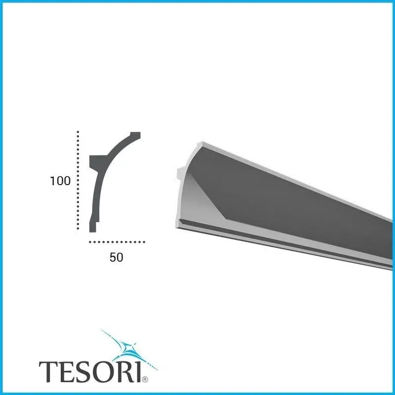 Карниз поліуретановий Tesori (KF 704), ELITE DECOR - Зображення KF_704-.jpg