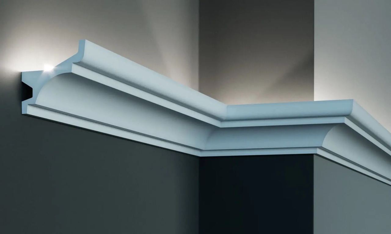 Карниз для LED освітлення Tesori (KF 716), ELITE DECOR - Зображення