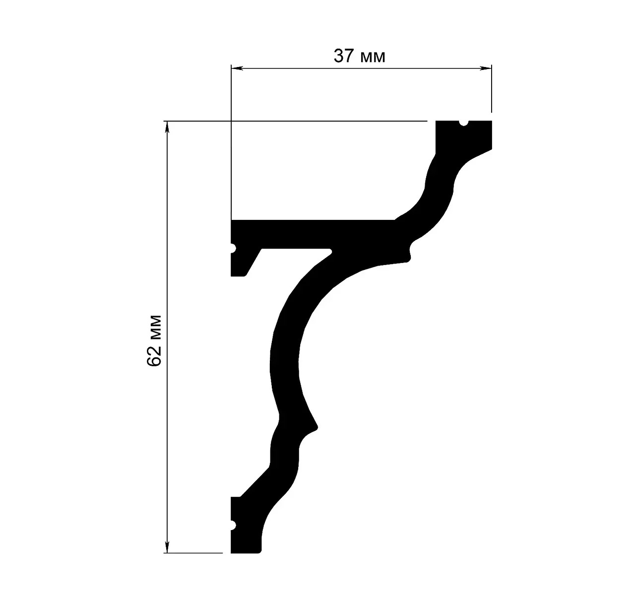 Карниз полімерний Grand Decor (KH 916), ELITE DECOR - Зображення KH_916-.jpg