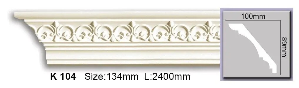 Карниз поліуретановий Harmony (K 104 Flexi), ELITE DECOR - Зображення K_104_Flexi.jpg