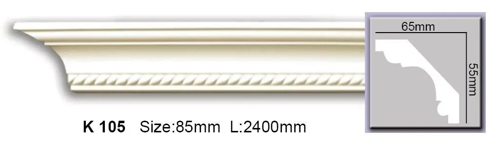 Карниз поліуретановий Harmony (K 105), ELITE DECOR - Зображення