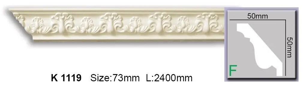 Карниз полиуретановый Harmony (K 1119), ELITE DECOR - Зображення K_1119.jpg