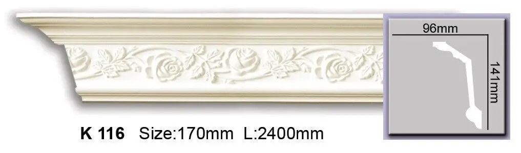 Карниз поліуретановий Harmony (K 116), ELITE DECOR - Зображення