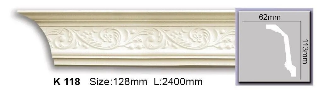 Карниз поліуретановий Harmony (K 118), ELITE DECOR - Зображення K_118.jpg