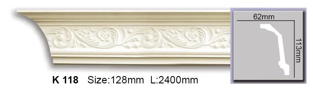 Карниз поліуретановий Harmony (K 118 Flexi), ELITE DECOR - Зображення
