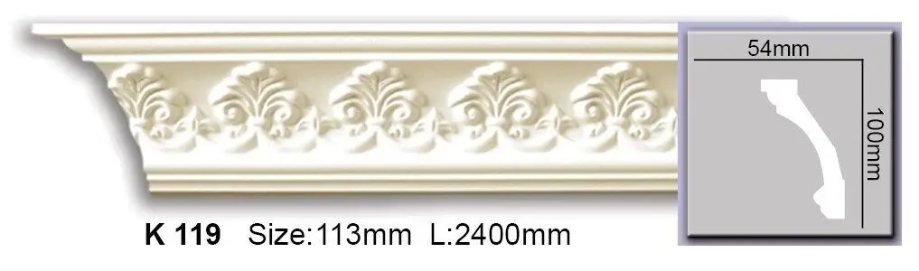 Карниз поліуретановий Harmony (K 119 Flexi), ELITE DECOR - Зображення