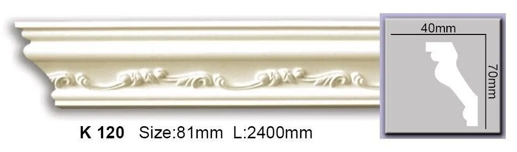 Карниз поліуретановий Harmony (K 120), ELITE DECOR - Зображення