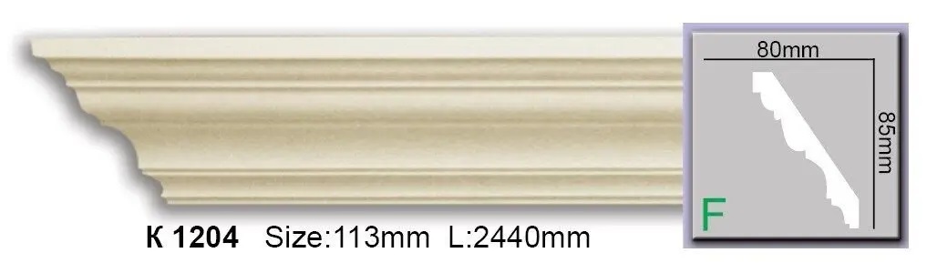 Карниз полиуретановый Harmony (K 1204), ELITE DECOR - Зображення K_1204.jpg