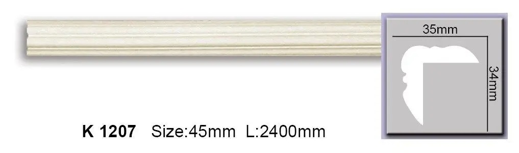 Карниз поліуретановий Harmony (K 1207 Flexi), ELITE DECOR - Зображення K_1207_Flexi.jpg