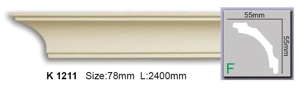 Карниз полиуретановый Harmony (K 1211), ELITE DECOR - Зображення K_1211.jpg