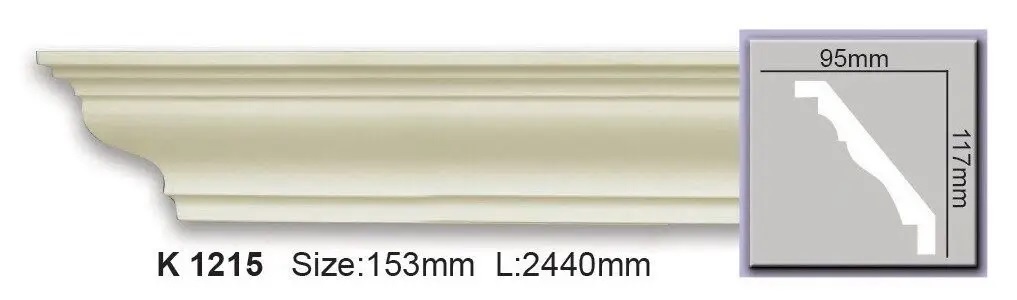 Карниз поліуретановий Harmony (K 1215), ELITE DECOR - Зображення