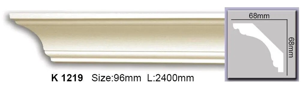 Карниз поліуретановий Harmony (K 1219), ELITE DECOR - Зображення