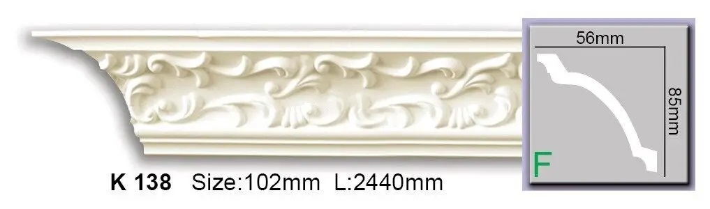 Карниз полиуретановый Harmony (K 138 Flexi), ELITE DECOR - Зображення
