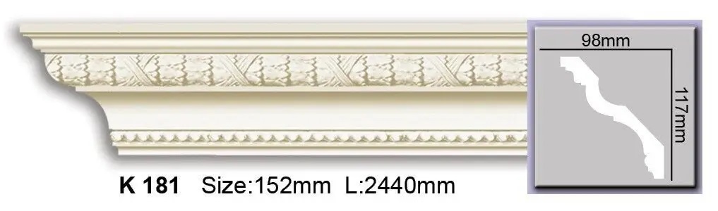 Карниз полиуретановый Harmony (K 181 Flexi), ELITE DECOR - Зображення