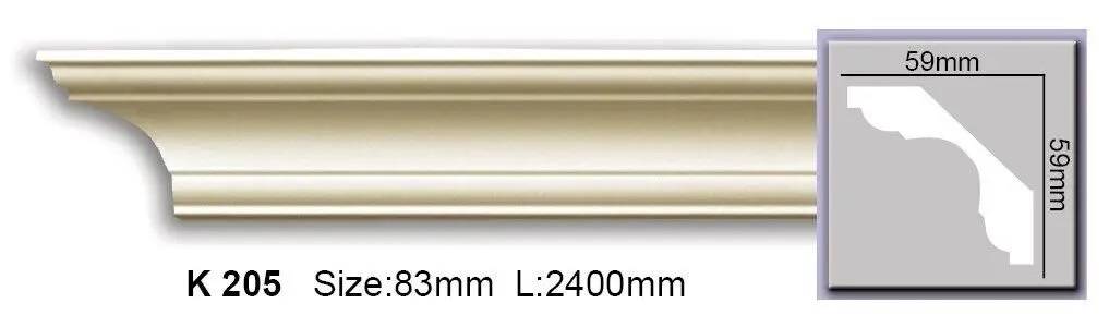 Карниз полиуретановый Harmony (K 205 Flexi), ELITE DECOR - Зображення