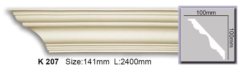 Карниз поліуретановий Harmony (K 207 Flexi), ELITE DECOR - Зображення K_207_Flexi.jpg