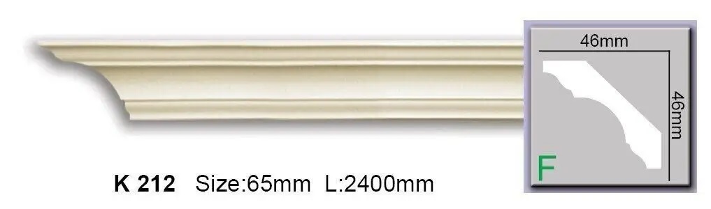 Карниз полиуретановый Harmony (K 212), ELITE DECOR - Зображення K_212.jpg
