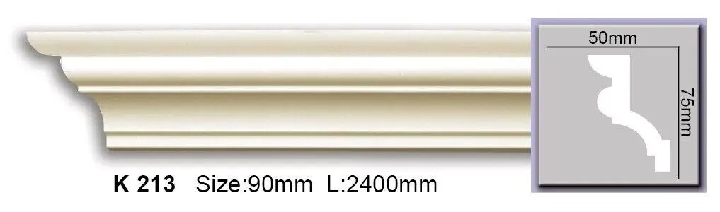 Карниз поліуретановий Harmony (K 213 Flexi), ELITE DECOR - Зображення K_213_Flexi.jpg